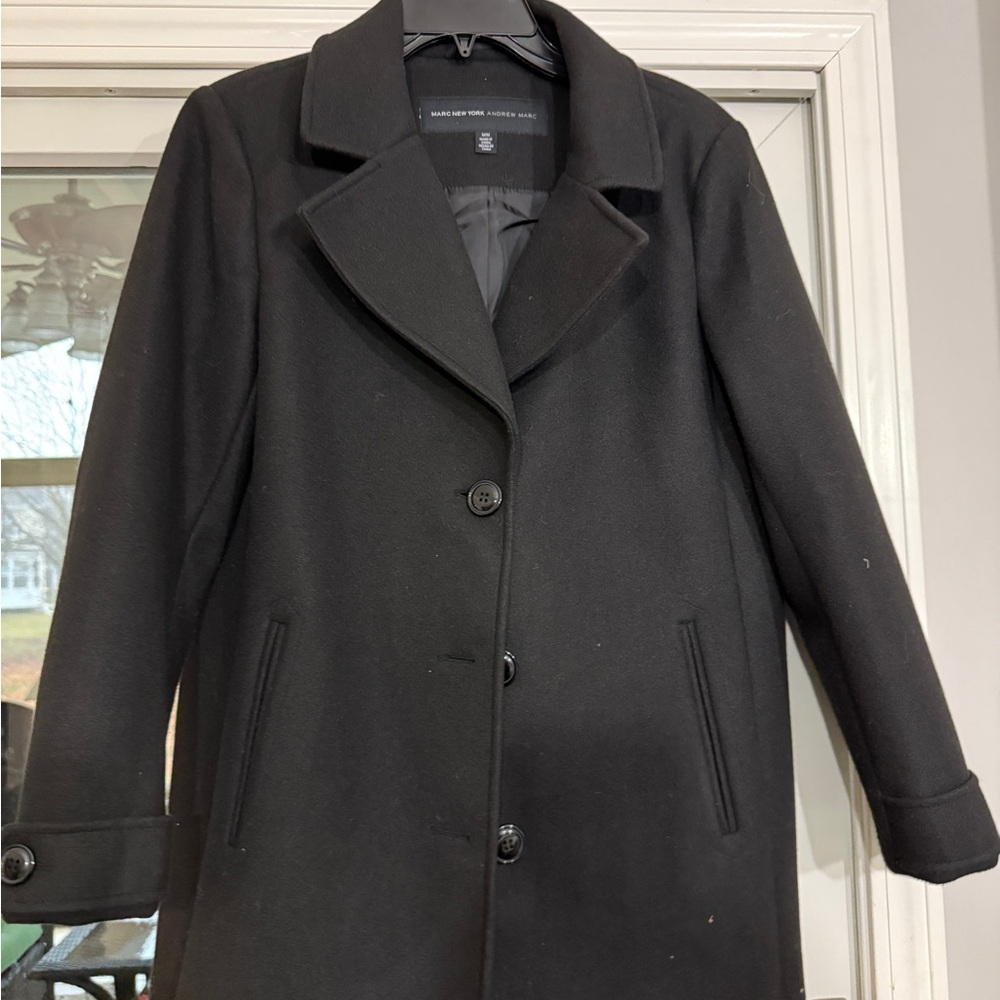 Women’s Black Andrew Marc dress coat
